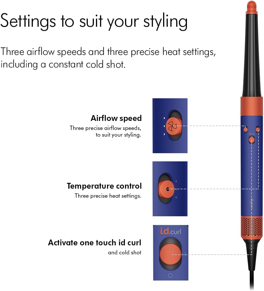 Dyson Airwrap i.d. Multi-Styler & Dryer (Vinca Blue/Topaz) - Limited Edition, 1300 Watts - International Version