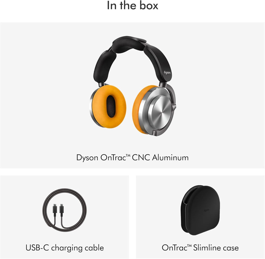 Dyson OnTrac™ Over Ear Wireless Headphones - Active Noise Cancelling, Up to 55 Hours Battery Life(2), Customizable, Transparency Mode - CNC Aluminum