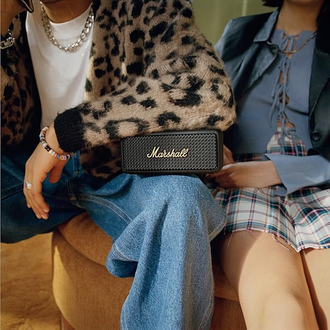 Marshall Emberton II Portable Bluetooth Speaker – Black & Brass