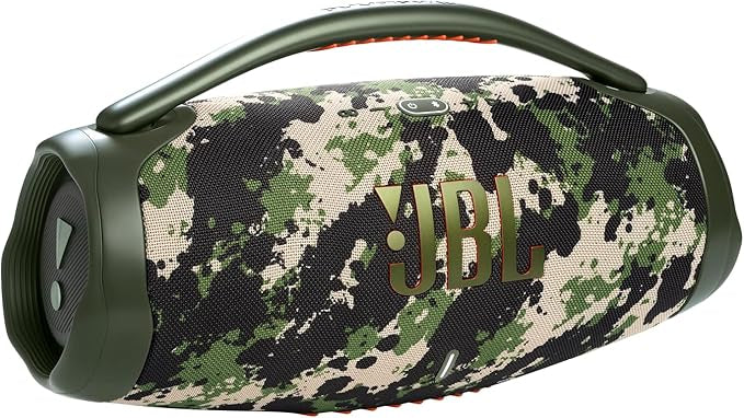 JBL Boombox 3 Portable Bluetooth Speaker, 180 W Power, 24 Hour Playback, Waterproof and Dust Resistant IP67 - Squad