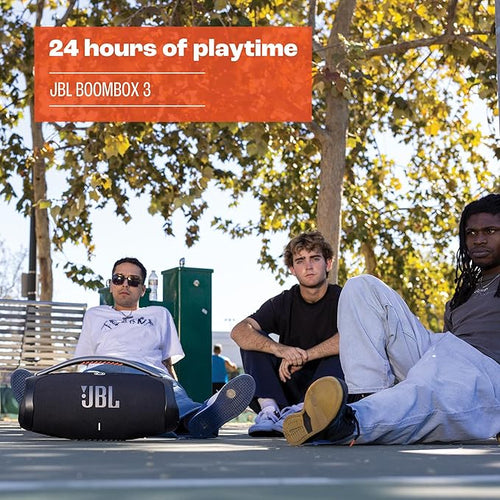 JBL Boombox 3 Portable Bluetooth Speaker, 180 W Power, 24 Hour Playback, Waterproof and Dust Resistant IP67 - Squad