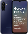 Samsung Galaxy M17 5G (Sapphire Black, 6GB RAM, 128GB Storage)| Circle to Search| Gemini Live| 50MP OIS Triple Camera| IP54 Rating| Gorilla Glass Victus| AI| 6 Gen of OS Upgrades| Without Charger
