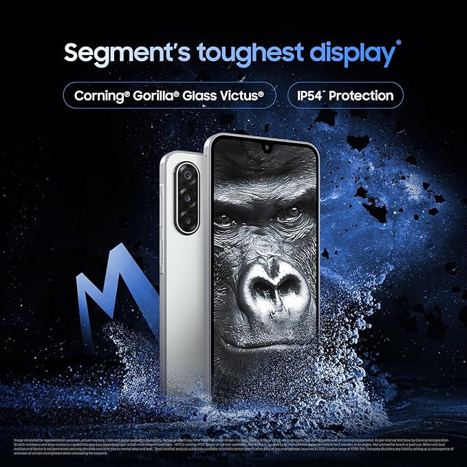 Samsung Galaxy M17 5G (Sapphire Black, 6GB RAM, 128GB Storage)| Circle to Search| Gemini Live| 50MP OIS Triple Camera| IP54 Rating| Gorilla Glass Victus| AI| 6 Gen of OS Upgrades| Without Charger