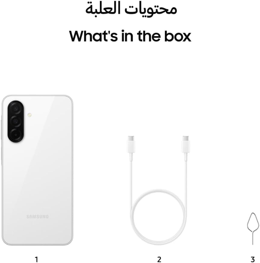Samsung Galaxy A26 5G, Android Smartphone, 256GB Storage, 8GB RAM, White, 50MP Camera, Large Display, Long Battery Life (UAE Version)