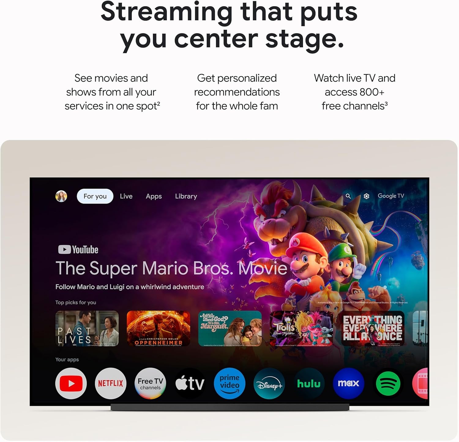 Google Tv Streamer 4K - Fast Streaming Entertainment On Your With Voice Search Remote Watch Movies, Shows, Live Tv, And Netflix In Hdr Smart Home Control 32 Gb Of Storage Hazel