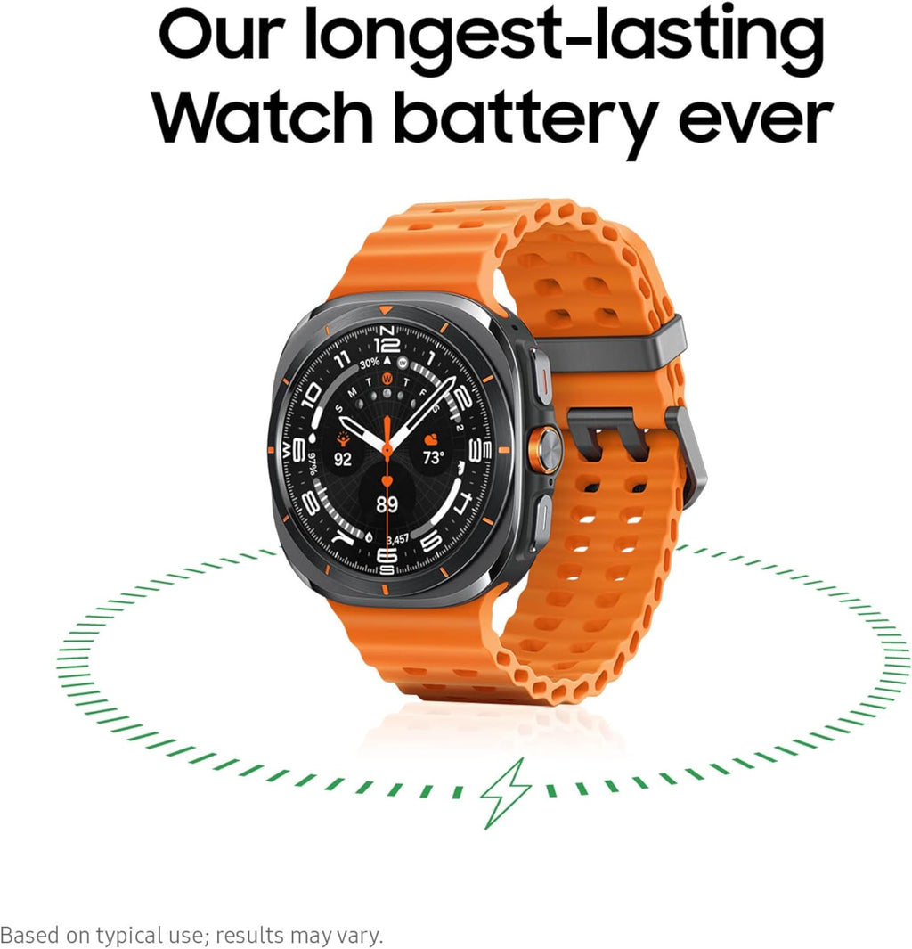 Samsung Galaxy Watch Ultra (2025) 47mm LTE Smartwatch, Titanium Casing, Advanced Sleep Coaching, Running Coach, Energy Score, Heart Rate Tracking, GPS, Titanium Silver [US Version, 2 Yr Warranty]