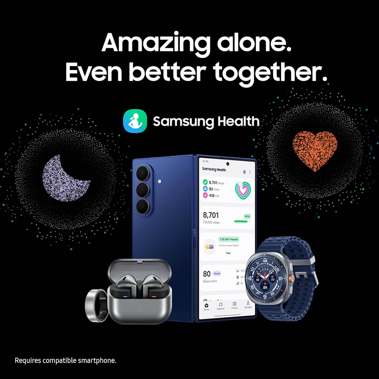 Samsung Galaxy Watch Ultra (2025) 47mm LTE Smartwatch, Titanium Casing, Advanced Sleep Coaching, Running Coach, Energy Score, Heart Rate Tracking, GPS, Titanium Silver [US Version, 2 Yr Warranty]