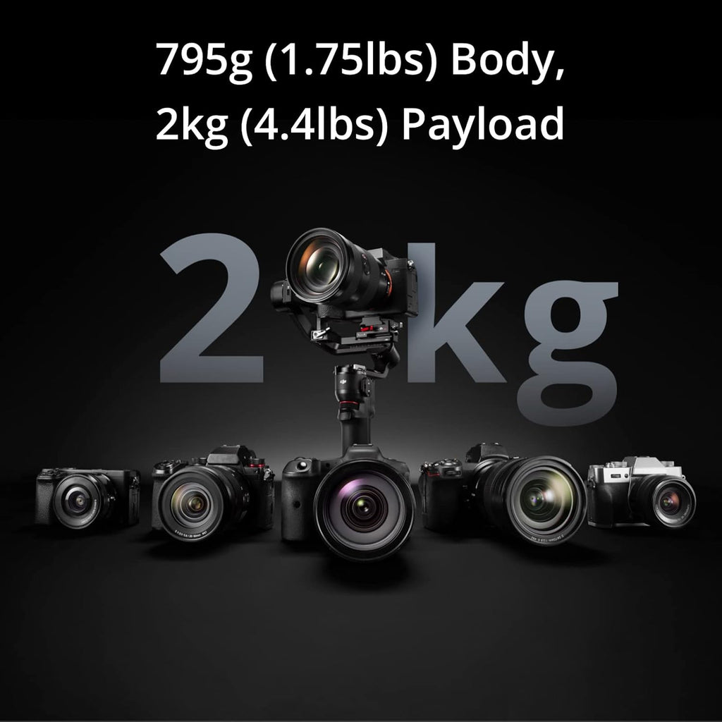 DJI RS 3 Mini - 3-Axis Mirrorless Gimbal Lightweight Stabilizer for Canon/Sony/Panasonic/Nikon/Fujifilm, Bluetooth Shutter Control, Native Vertical Shooting, UAE Version with Official Warranty Support