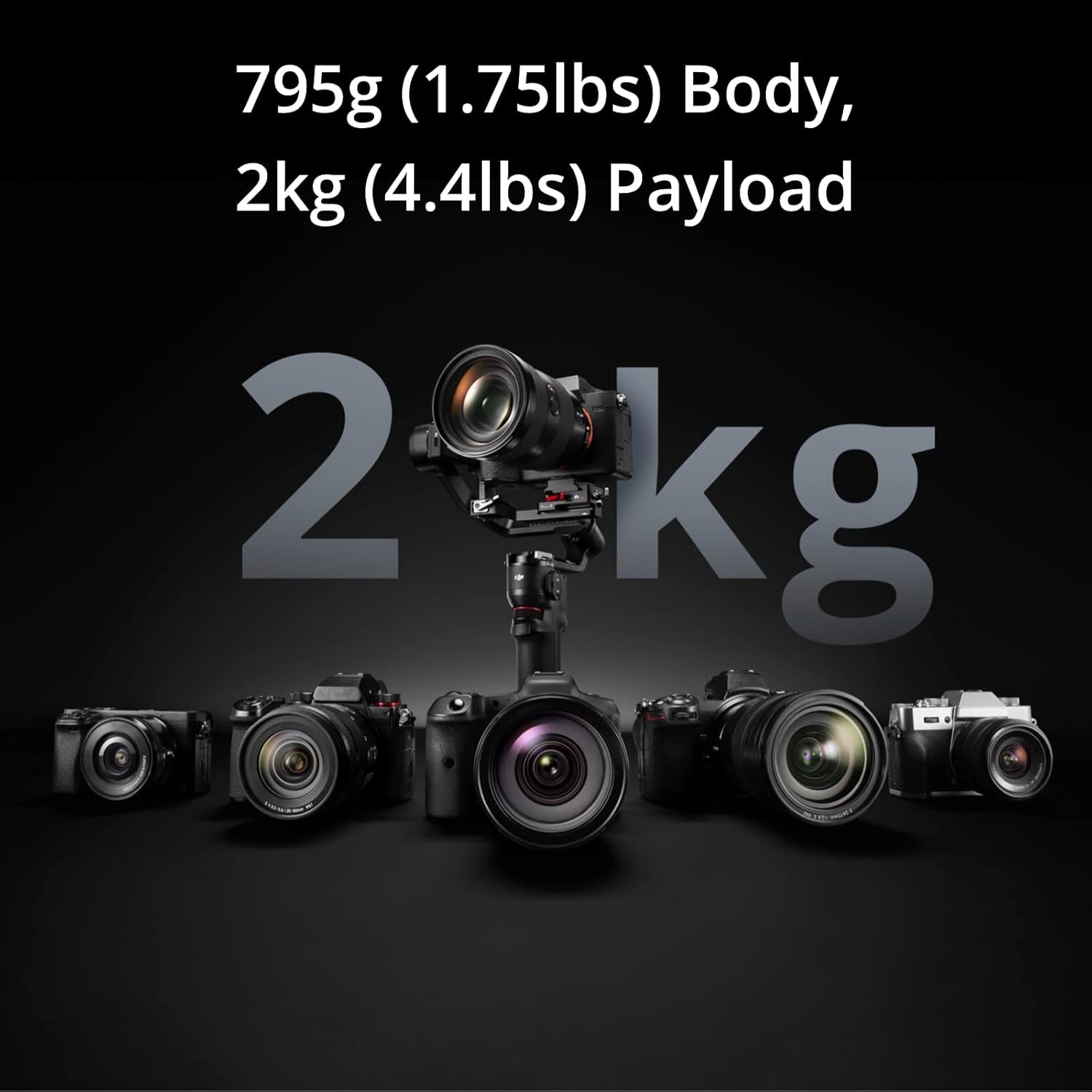 DJI RS 3 Mini - 3-Axis Mirrorless Gimbal Lightweight Stabilizer for Canon/Sony/Panasonic/Nikon/Fujifilm, Bluetooth Shutter Control, Native Vertical Shooting, UAE Version with Official Warranty Support