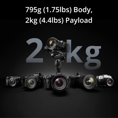 DJI RS 3 Mini - 3-Axis Mirrorless Gimbal Lightweight Stabilizer for Canon/Sony/Panasonic/Nikon/Fujifilm, Bluetooth Shutter Control, Native Vertical Shooting, UAE Version with Official Warranty Support