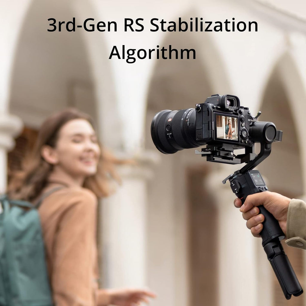 DJI RS 3 Mini - 3-Axis Mirrorless Gimbal Lightweight Stabilizer for Canon/Sony/Panasonic/Nikon/Fujifilm, Bluetooth Shutter Control, Native Vertical Shooting, UAE Version with Official Warranty Support