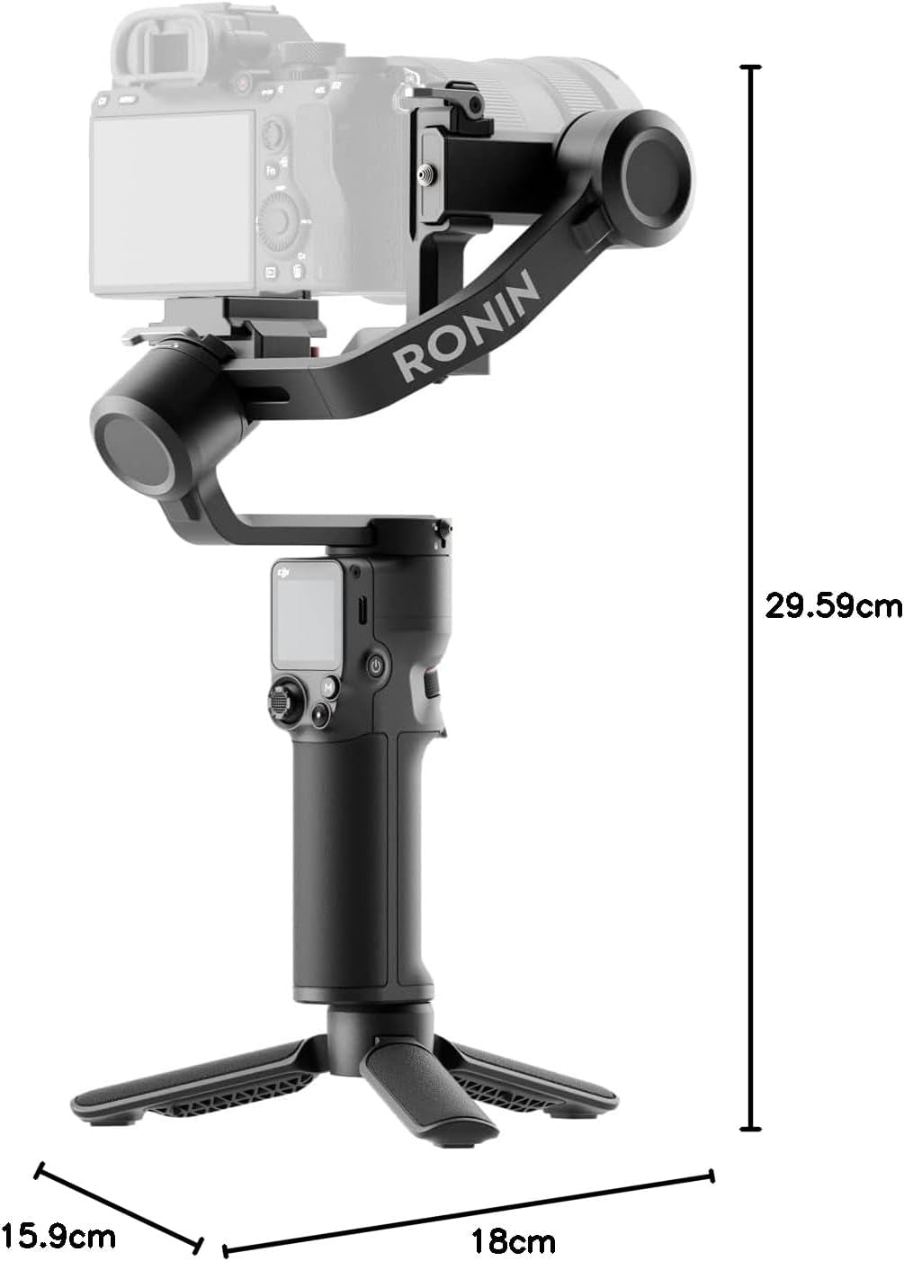 DJI RS 3 Mini - 3-Axis Mirrorless Gimbal Lightweight Stabilizer for Canon/Sony/Panasonic/Nikon/Fujifilm, Bluetooth Shutter Control, Native Vertical Shooting, UAE Version with Official Warranty Support