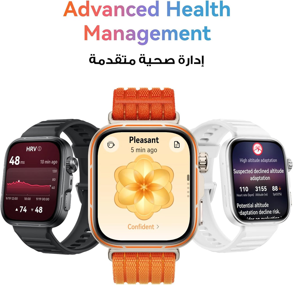 HUAWEI WATCH FIT 5 Pro Smartwatch, 44.5mm FullView Display, iOS & Android, up to 10 Days Battery Life, Golf, Health Management, Sleep & Heart Monitor, ECG, NFC, Mini Work-out, Orange