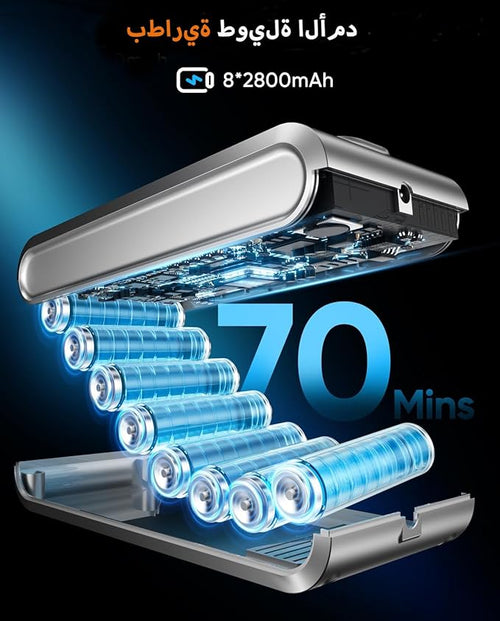 Cordless Vacuum Cleaner, 650W Motor 70Mins 55KPA Powerful, Self-Stand Cordless Stick Vacuum Rechargeable Anti-Tangle/LED Screen/1.8L Cup for Home Pet Hair/Carpet/All Floor