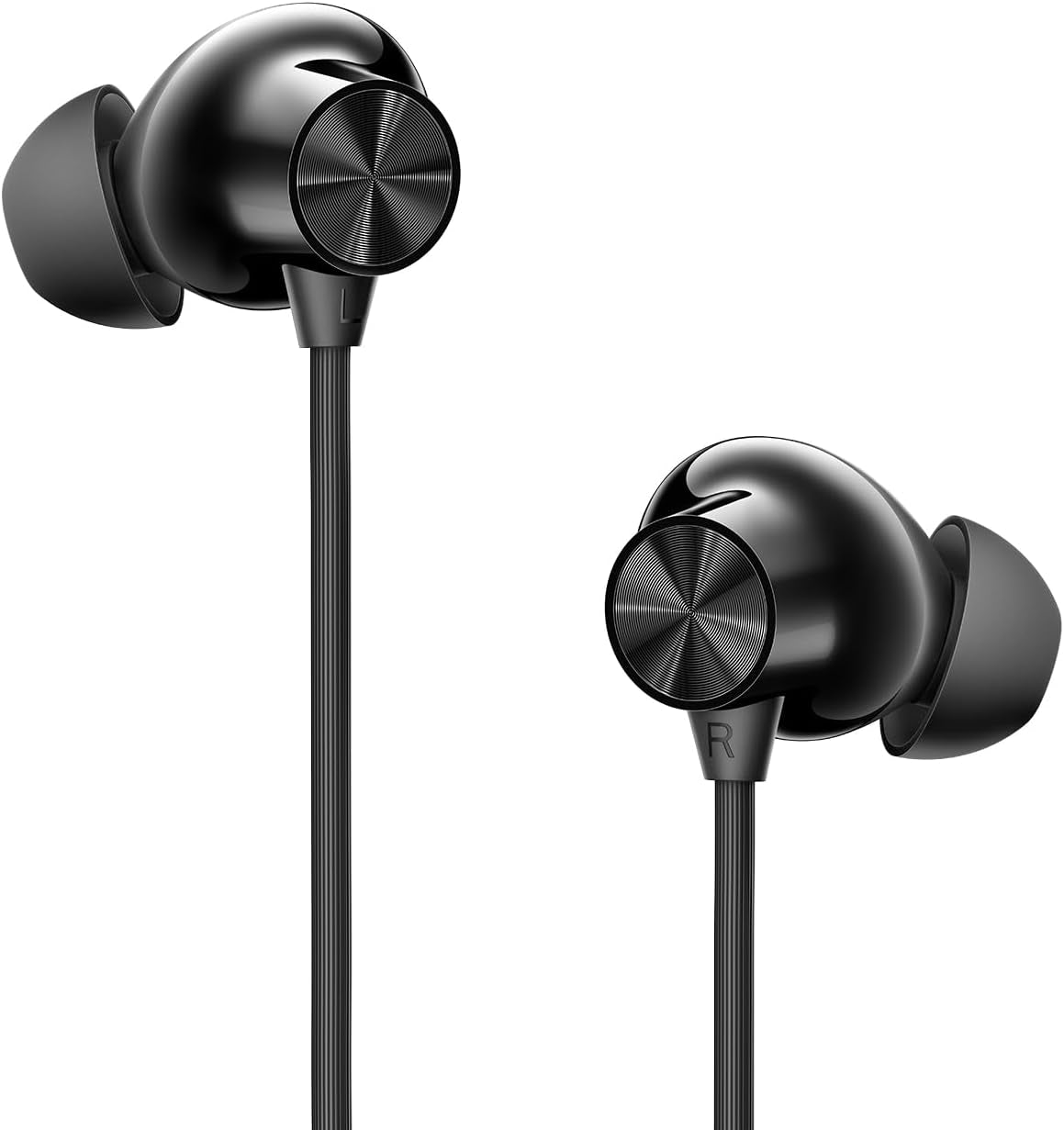 One Plus Bullets Wireless Z3 5" Bluetooth Headphones, Space Audio, 12.4mm Drivers, 36 Hour Battery Life (Mambo Midnight)