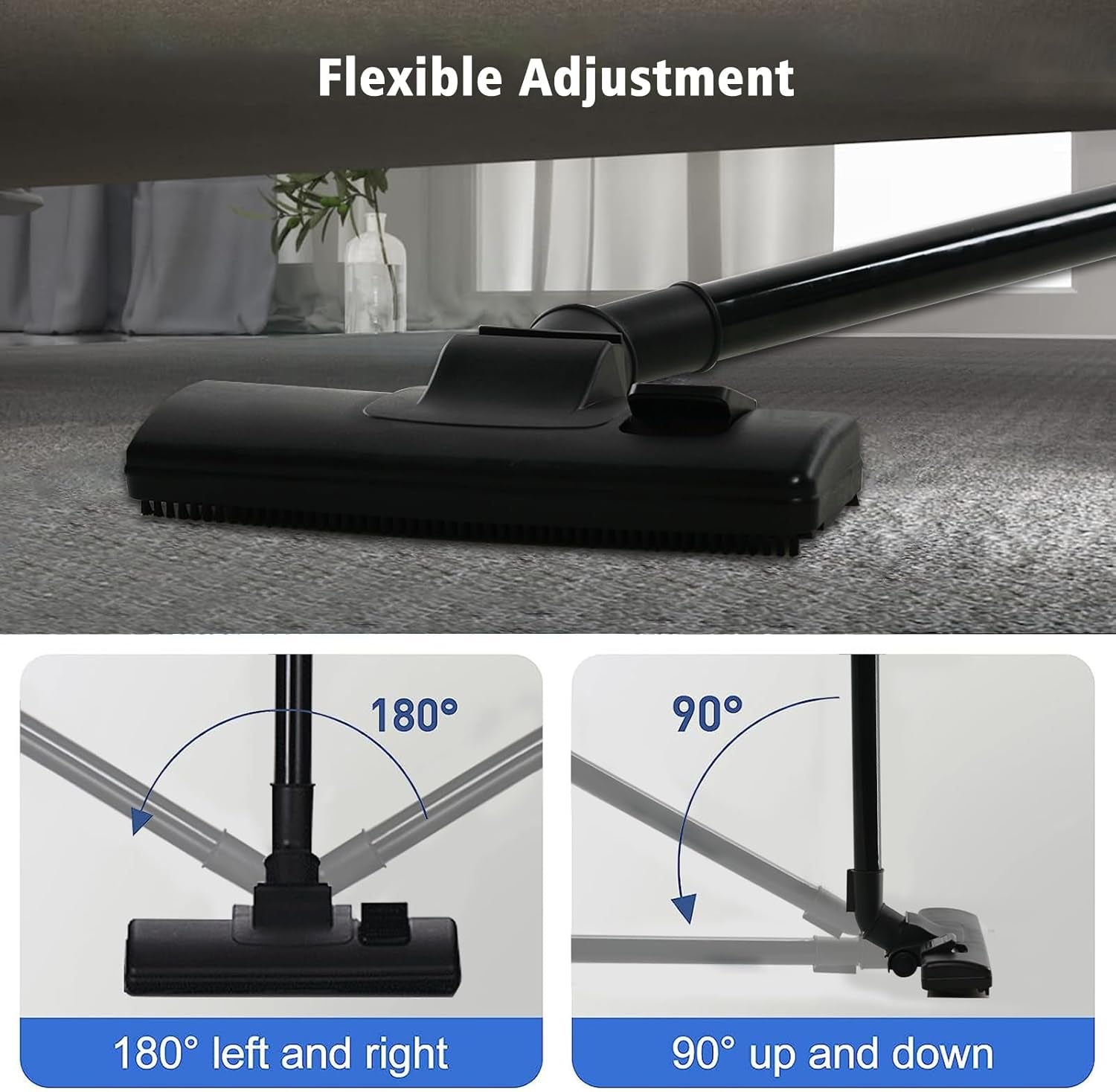 18000Pa Handheld Vacuum Cleaner, Home Stick Vacuum Cleaner Corded, Adjustable Lightweight 3 in 1 Vacuum with HEPA Filter, Strong Suction,600W 1.5L For Pet/Car/Household Hard wood Floor Carpet
