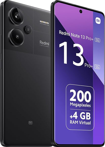 Xiaomi Redmi Note 13 Pro+ Plus 5G (for Tmobile Mint Tello & Global) (256GB + 8GB) 6.67" 200MP Triple Cam Nfc (Midnight Black)