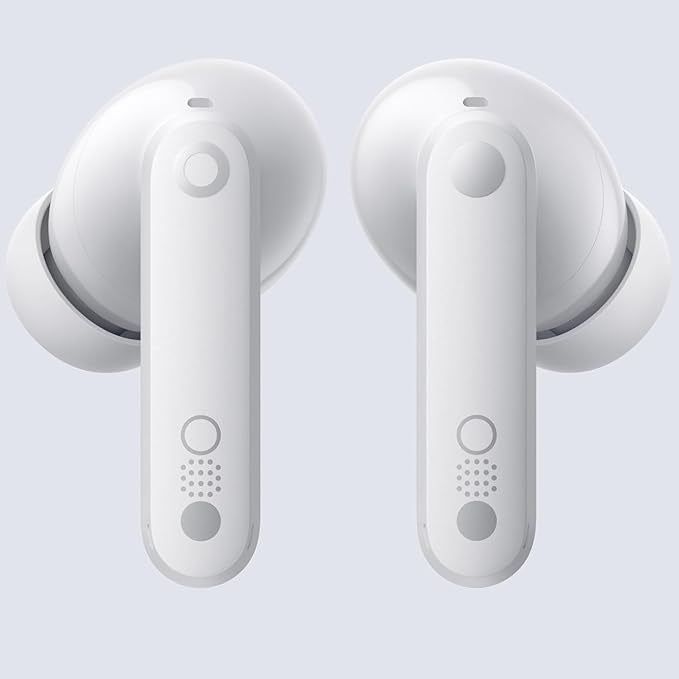 CMF by Nothing Buds Pro 2 Wirelesss earphones with HiFi sound, 50 dB Smart Active Noise Cancellation, 6 HD mics and Spatial Audio, 2025 - Light Grey