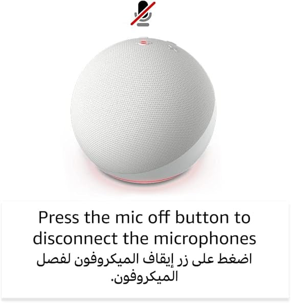 Echo Dot (5th Gen) | smart bluetooth speaker with vibrant sound and Alexa | Use your voice to control smart home devices, play music or the Quran, and more (speaks English & Khaleeji) | Charcoal
