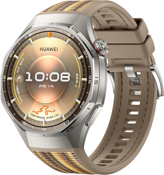 HUAWEI WATCH GT 6 Pro Smart Watch, 46mm, upto 21 days battery life, GPS Smart Watches with 100+ Sports Mode, Cycling, iOS & Android Compatible, ECG Analysis, Health Monitoring, Brown