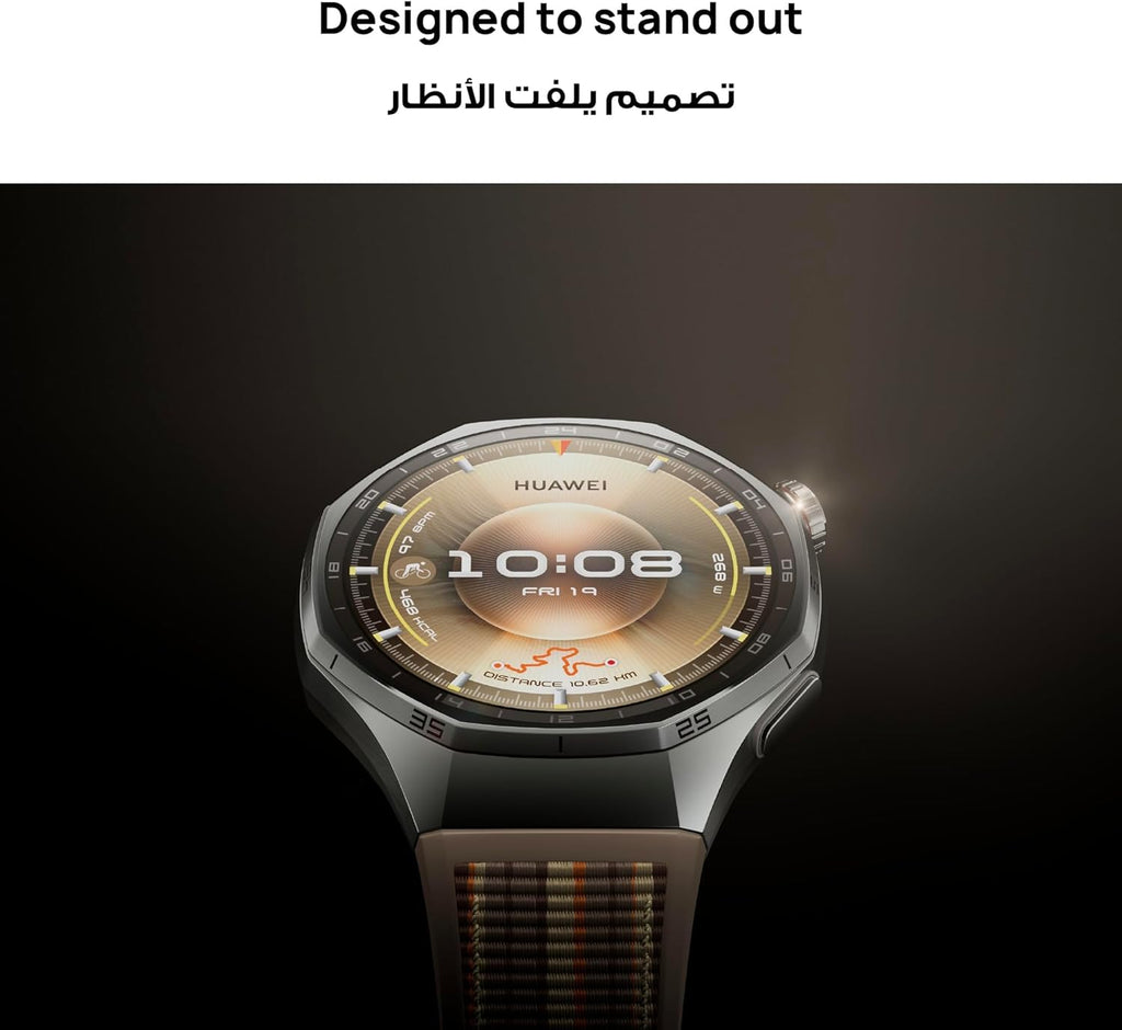 HUAWEI WATCH GT 6 Pro Smart Watch, 46mm, upto 21 days battery life, GPS Smart Watches with 100+ Sports Mode, Cycling, iOS & Android Compatible, ECG Analysis, Health Monitoring, Brown