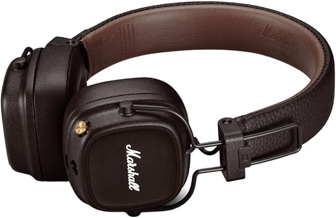 Marshall Major IV Bluetooth Headphones - Folable Wireless Headphones Bluetooth With 80 Hours of Playtime - Brown, One size