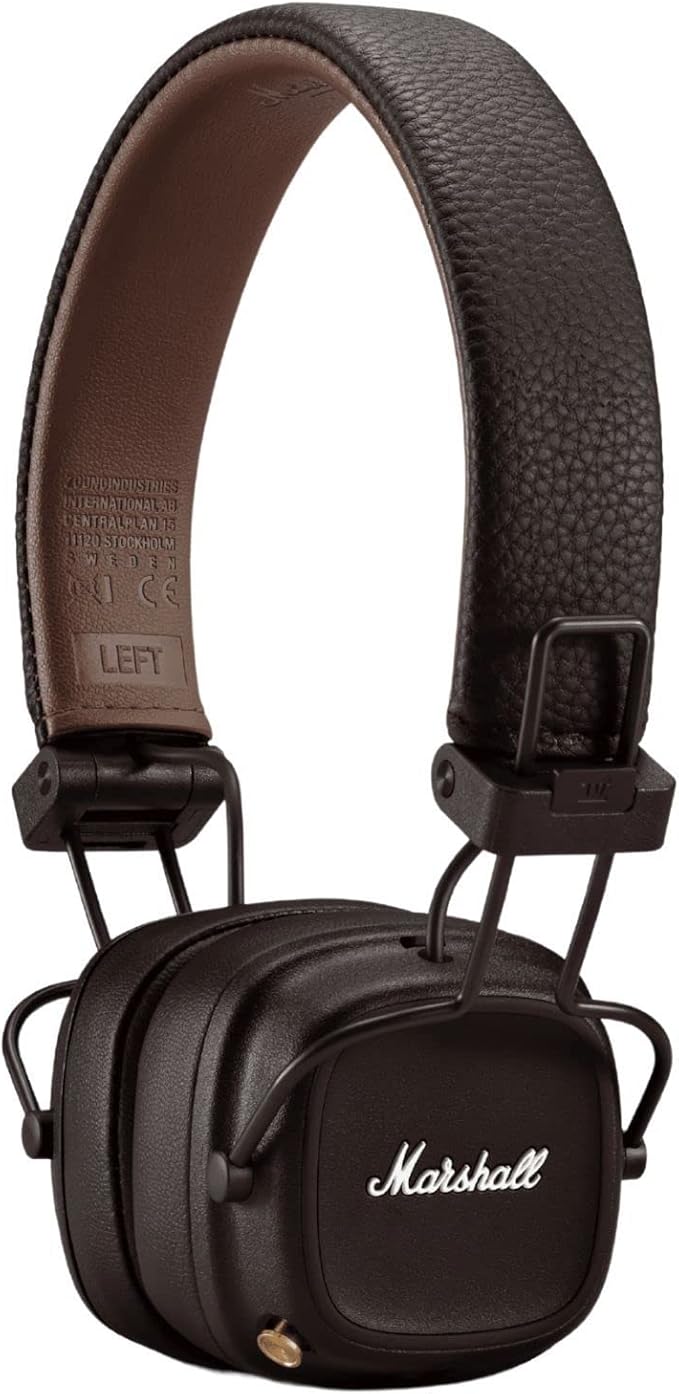 Marshall Major IV Bluetooth Headphones - Folable Wireless Headphones Bluetooth With 80 Hours of Playtime - Brown, One size