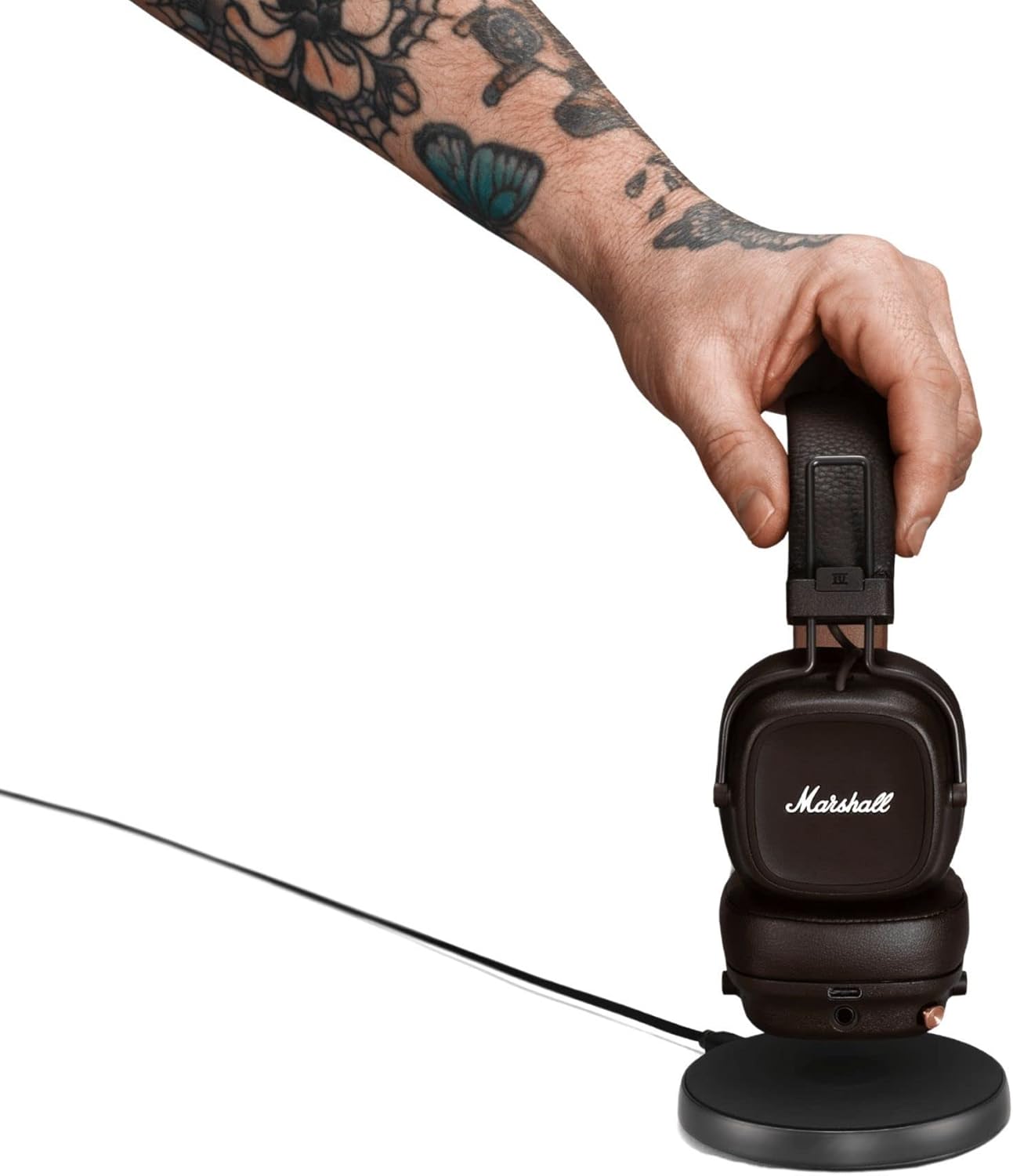 Marshall Major IV Bluetooth Headphones - Folable Wireless Headphones Bluetooth With 80 Hours of Playtime - Brown, One size