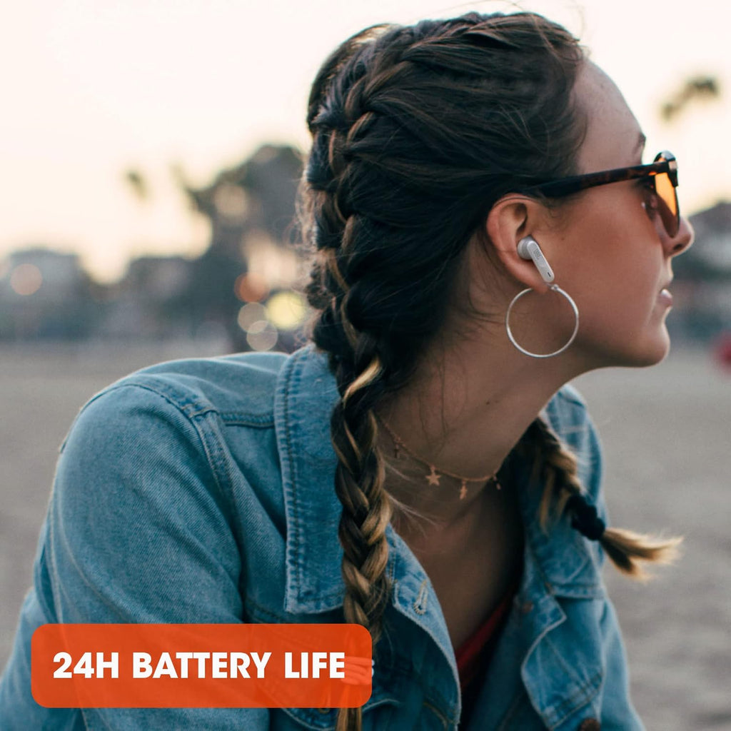 JBL Wave 300TWS True Wireless Earbuds, Deep Bass Sound, 26H Battery, Open-Ear Comfortable Fit, Hands-Free Stereo Call, Dual Connect, Rain Resistant, Voice Assist, Touch Control - Black, JBLW300TWSBLK