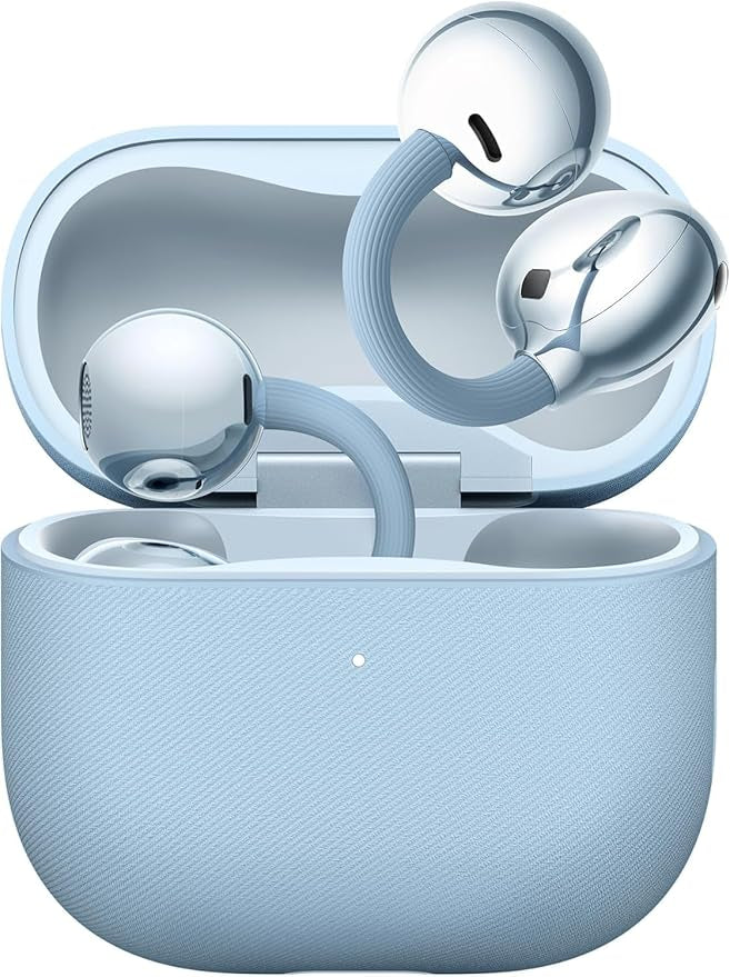 HUAWEI FreeClip 2 Open-Ear Clip-On Earbuds, C-bridge design, Lightweight, 38H Battery, Fast Charge, Dual Driver, IP57 Waterproof & dust proof, Touch & Head-motion control, iOS & Android, Blue