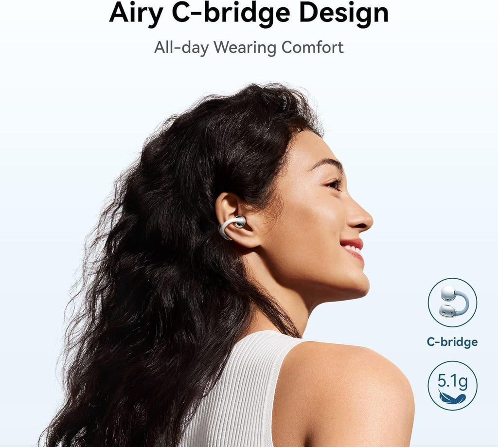 HUAWEI FreeClip 2 Open-Ear Clip-On Earbuds, C-bridge design, Lightweight, 38H Battery, Fast Charge, Dual Driver, IP57 Waterproof & dust proof, Touch & Head-motion control, iOS & Android, Blue