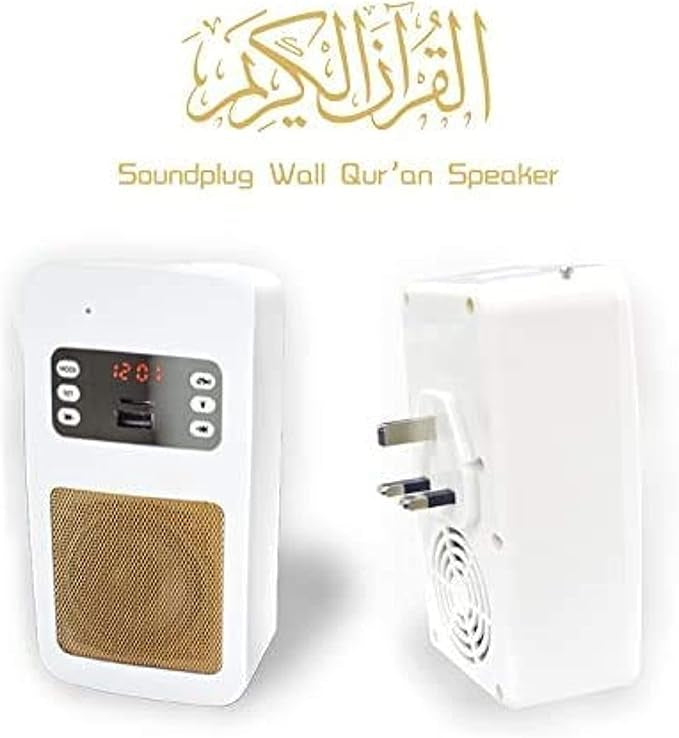 Equantu Smart Wall Plug Quran Speaker With Remote Bluetooth/LED light/Radio/Usb & SD