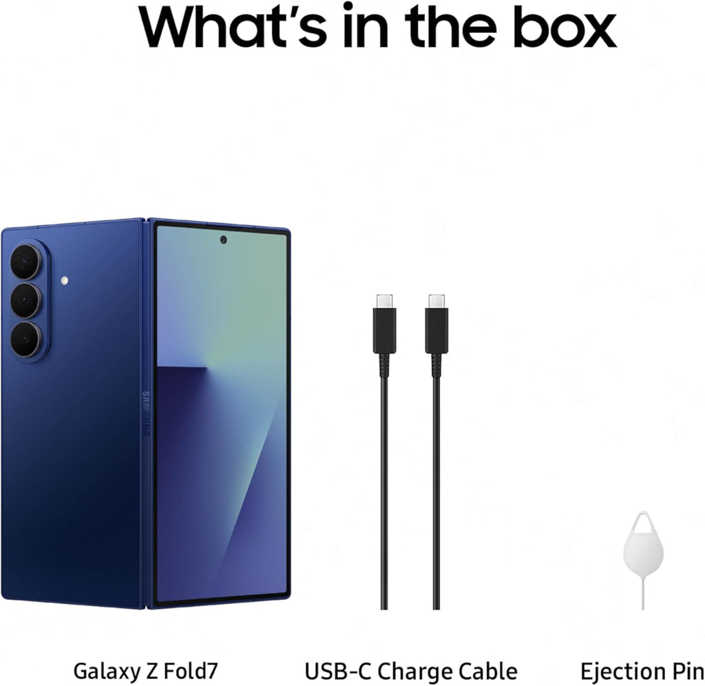 Samsung Galaxy Z Fold7 Cell Phone, 256GB AI Smartphone, Unlocked Android, AI Photo Edits, Large Screen, Long Battery Life, 2025, Blue Shadow (International...