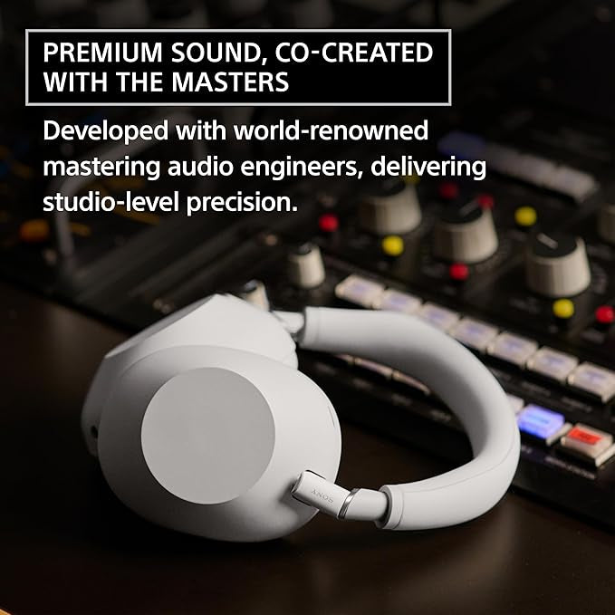 Sony WH-1000XM6 The Best Wireless Noise Canceling Headphones, HD NC Processor QN3, 12 Microphones, Adaptive NC Optimizer, Mastered by Engineers, Studio-Quality, 30-Hour Battery, Silver