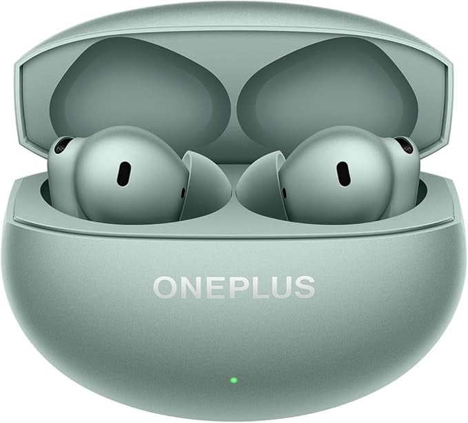 OnePlus Buds 4 Wireless Earbuds,Bass Wave in-Ear Buds,IP55 Tri-Mics AI Earphone,Up to 55dB Adaptive Noise Cancellation,Up to 45Hrs Battery,Green
