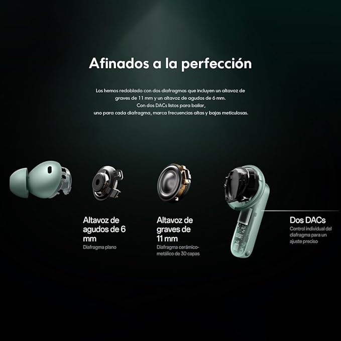 OnePlus Buds 4 Wireless Earbuds,Bass Wave in-Ear Buds,IP55 Tri-Mics AI Earphone,Up to 55dB Adaptive Noise Cancellation,Up to 45Hrs Battery,Green