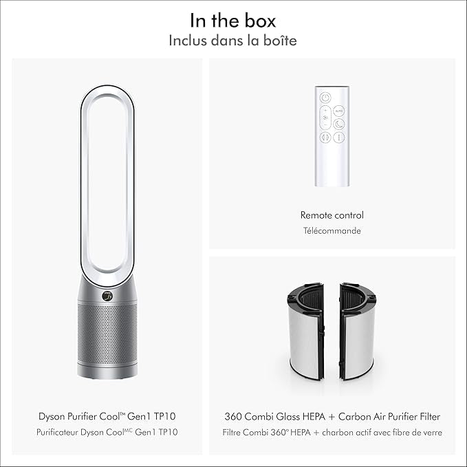 Dyson Purifier Cool Gen1 TP10 Air Purifying Fan with HEPA Filter (White/Silver)