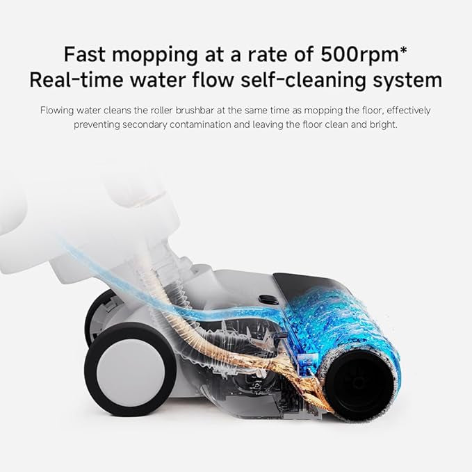 Xiaomi Truclean W20 Wet and Dry Vacuum Cleaner for Home, Cordless Floor Washer with Self-Cleaning，15000Pa suction power，for Hard Floors and Wet Messes