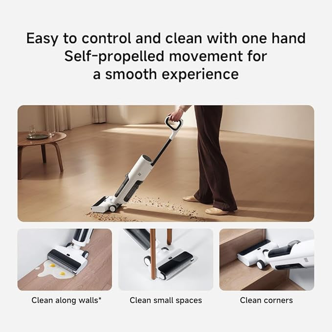 Xiaomi Truclean W20 Wet and Dry Vacuum Cleaner for Home, Cordless Floor Washer with Self-Cleaning，15000Pa suction power，for Hard Floors and Wet Messes