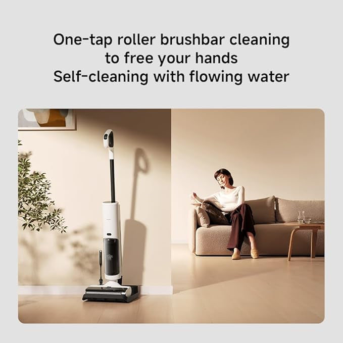 Xiaomi Truclean W20 Wet and Dry Vacuum Cleaner for Home, Cordless Floor Washer with Self-Cleaning，15000Pa suction power，for Hard Floors and Wet Messes