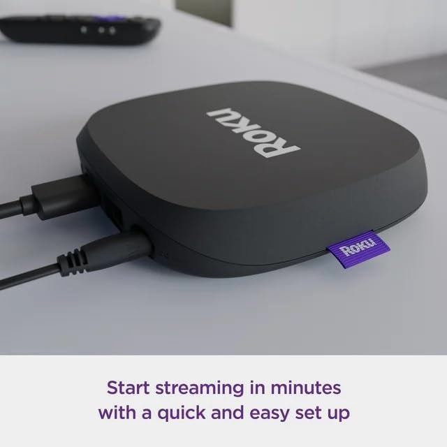 Roku Ultra LT Streaming Device 4K/HDR/Dolby Vision/Dual-Band Wi-Fi Voice Remote and HDMI Cable, with MTC HDMI Cable and USB Extension Cord