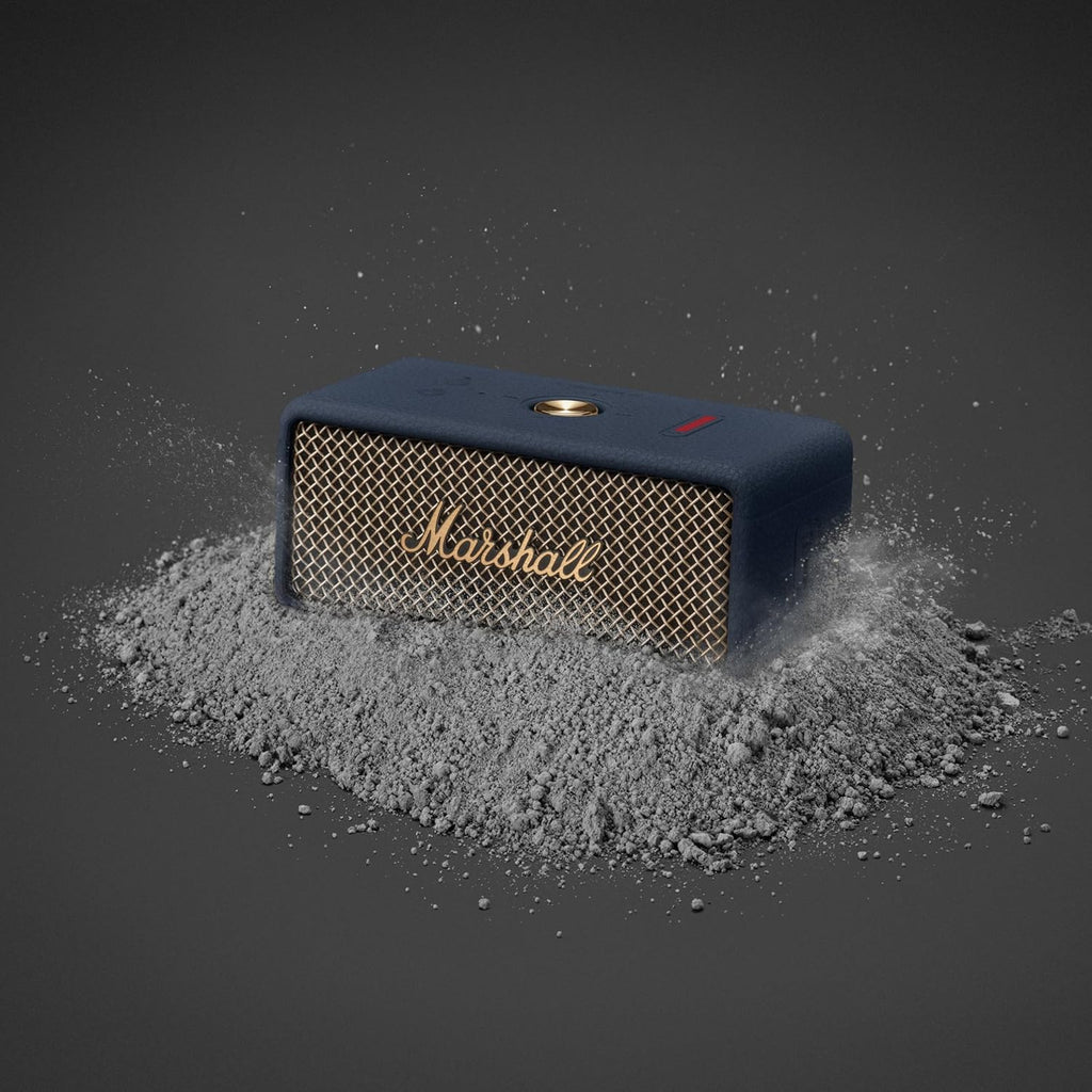 Marshall Emberton III Portable Bluetooth Speaker - Rugged Waterproof IP67 Design | Loud Stereo Sound, Deep Bass with 32+ Hr Playtime | Compact and Wireless for Travel and Outdoors - Midnight Blue