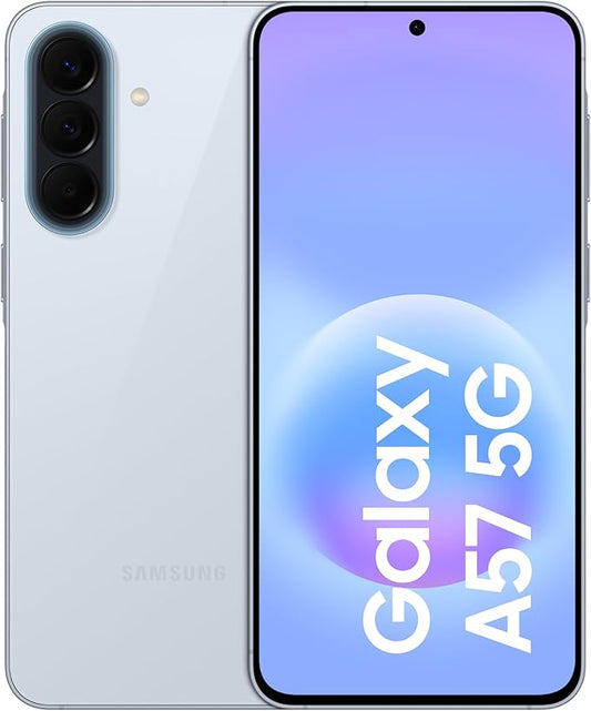 Samsung Galaxy A57 5G Android Smartphone, 256GB Storage, 8GB RAM, Awesome Icyblue, 6x OS Upgrades, Large Display, 50MP Camera, Long Battery Life (UAE Version)