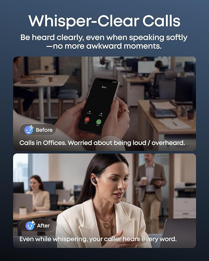 soundcore Liberty 5 Pro by Anker, Guinness World Records-Certified Call Quality, ANKER Thus™ AI Chip, Active Noise Cancelling Wireless Earbuds, Crystal-Clear Calls for Noisy Environments