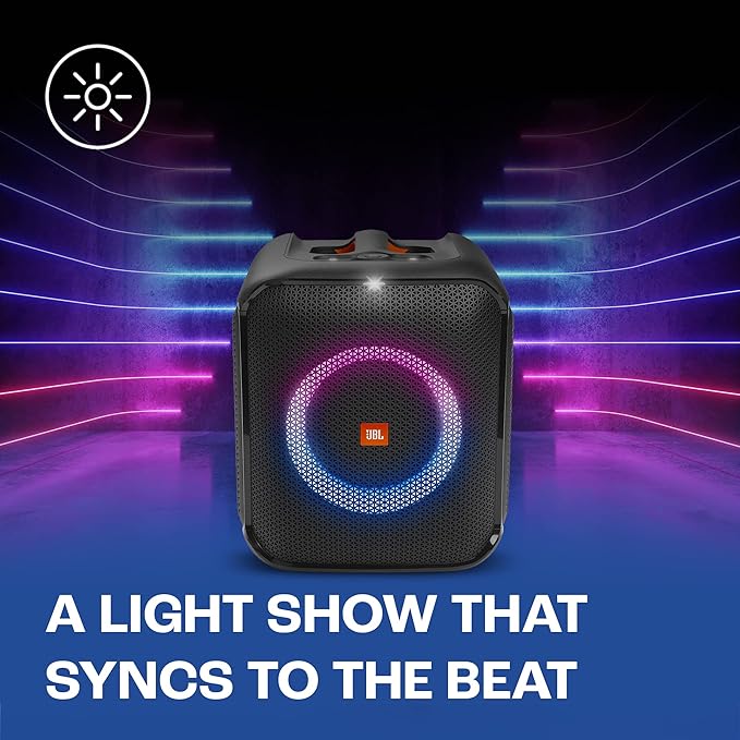 JBL Partybox Encore Essential | Portable Bluetooth Party Speaker | 100W Monstrous Pro Sound | Dynamic Light Show | Upto 6Hrs Playtime | Built-in Powerbank | Mic Support PartyBox App (Black)