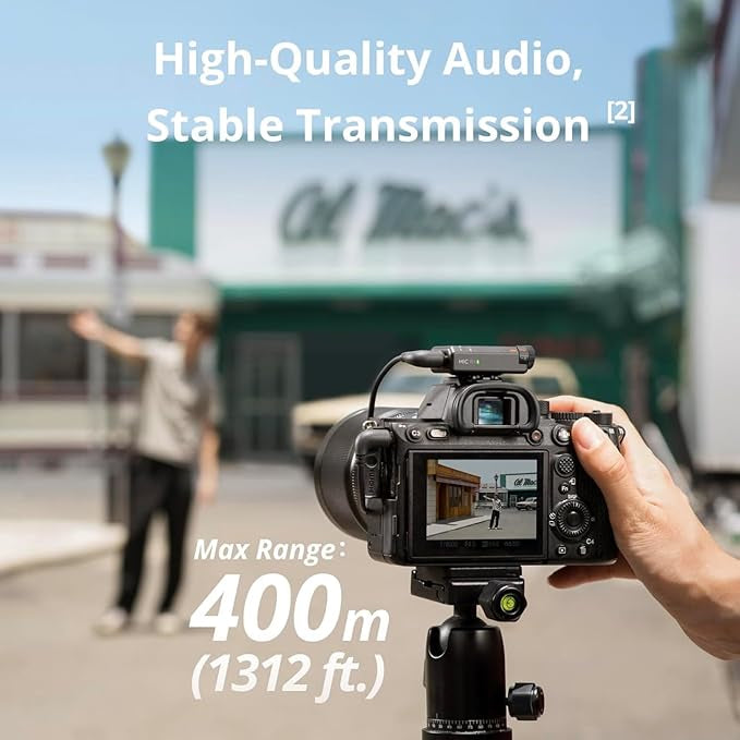 DJI Mic Mini (2TX+1RX+Charging Case), Detail-Rich Audio, 48h Use, Noise Cancelling, Automatic Limiting, Wireless Mic for Camera/iPhone/Android, Vlog, UAE Version, DJI Official Warranty Support