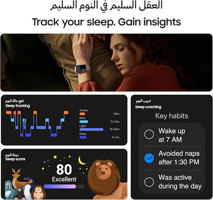 Samsung Galaxy Fit3 Smartwatch, Exercise and Sleep Tracking, Fall Detection, Bluetooth, 40mm, Silver