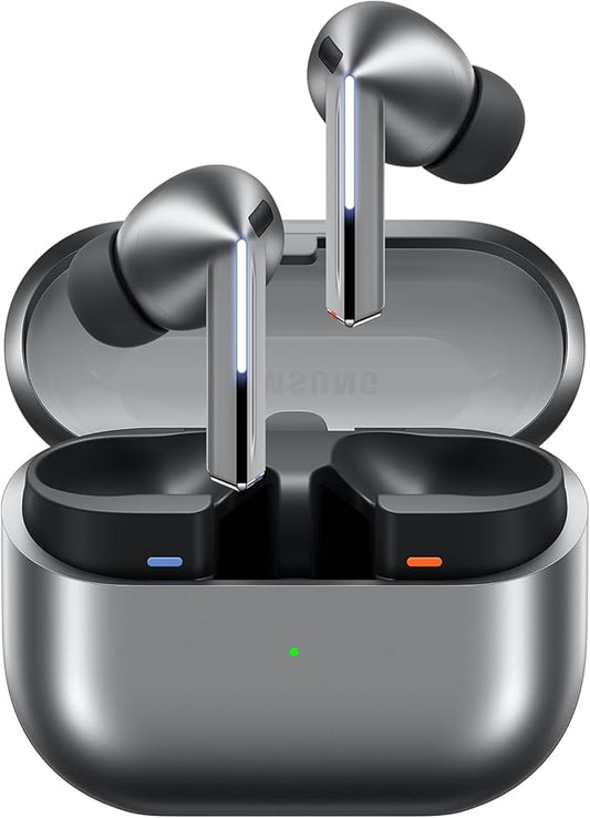 SAMSUNG Galaxy Buds 3 Pro AI True Wireless Bluetooth Earbuds, Noise Cancelling, Sound Optimization, Real-Time Interpreter, Redesigned Comfort Fit, Silver [US Version]