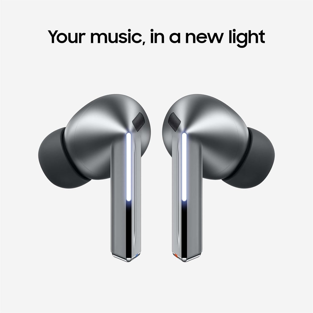SAMSUNG Galaxy Buds 3 Pro AI True Wireless Bluetooth Earbuds, Noise Cancelling, Sound Optimization, Real-Time Interpreter, Redesigned Comfort Fit, Silver [US Version]