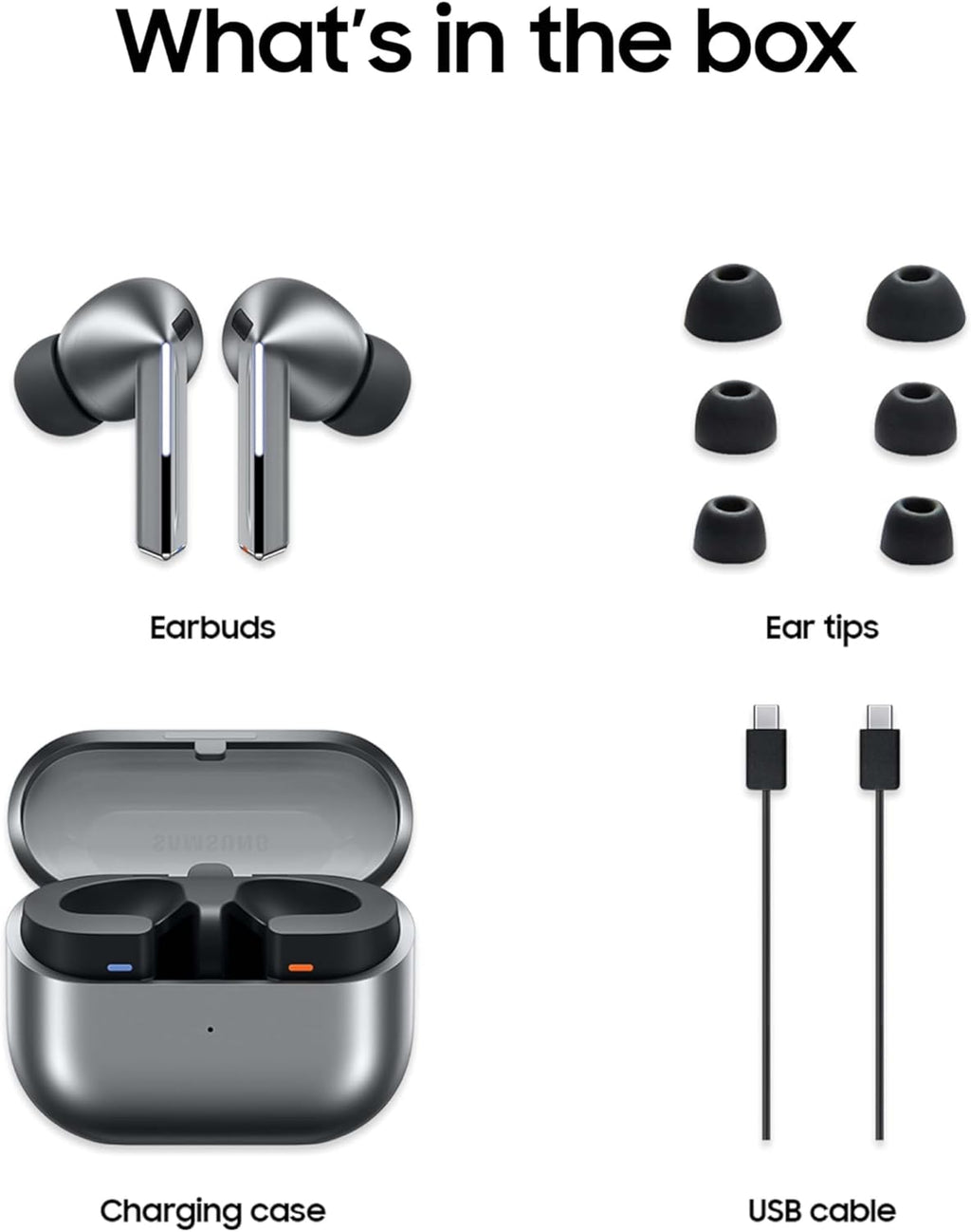 SAMSUNG Galaxy Buds 3 Pro AI True Wireless Bluetooth Earbuds, Noise Cancelling, Sound Optimization, Real-Time Interpreter, Redesigned Comfort Fit, Silver [US Version]